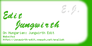 edit jungwirth business card
